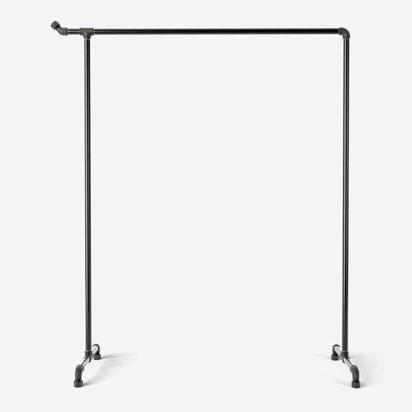 Clothes rack with hook in dark pipes