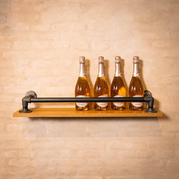 Wall mounted Wine bottle shelf 80cm