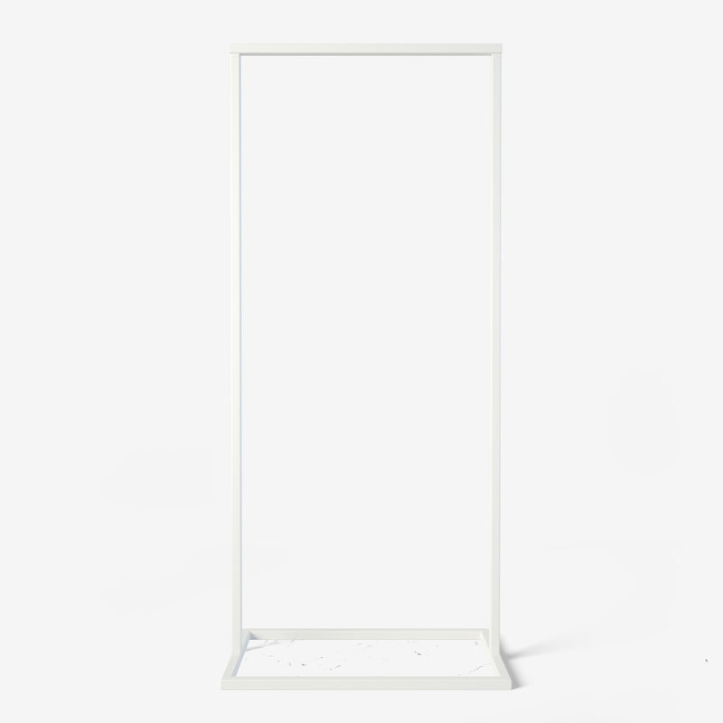 Frame Little Georgia FLAWED SELECTION shorter height - matte white clothes rack with a square bottom